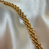 Vintage style link bracelet 18k gold/silver plated
