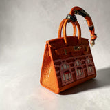 Mini House Bag Charm (orange)