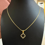 Hallow Clover x Serpentine Minimalist Open clover Necklace