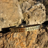 Money catcher cut out bangle 18K GP Good-luck,wealth prosperity