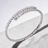 Modern wrap around bracelet gold/silver