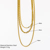 Minimalist 3 Layer 18K gold necklace