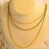 Minimalist 3 Layer 18K gold necklace